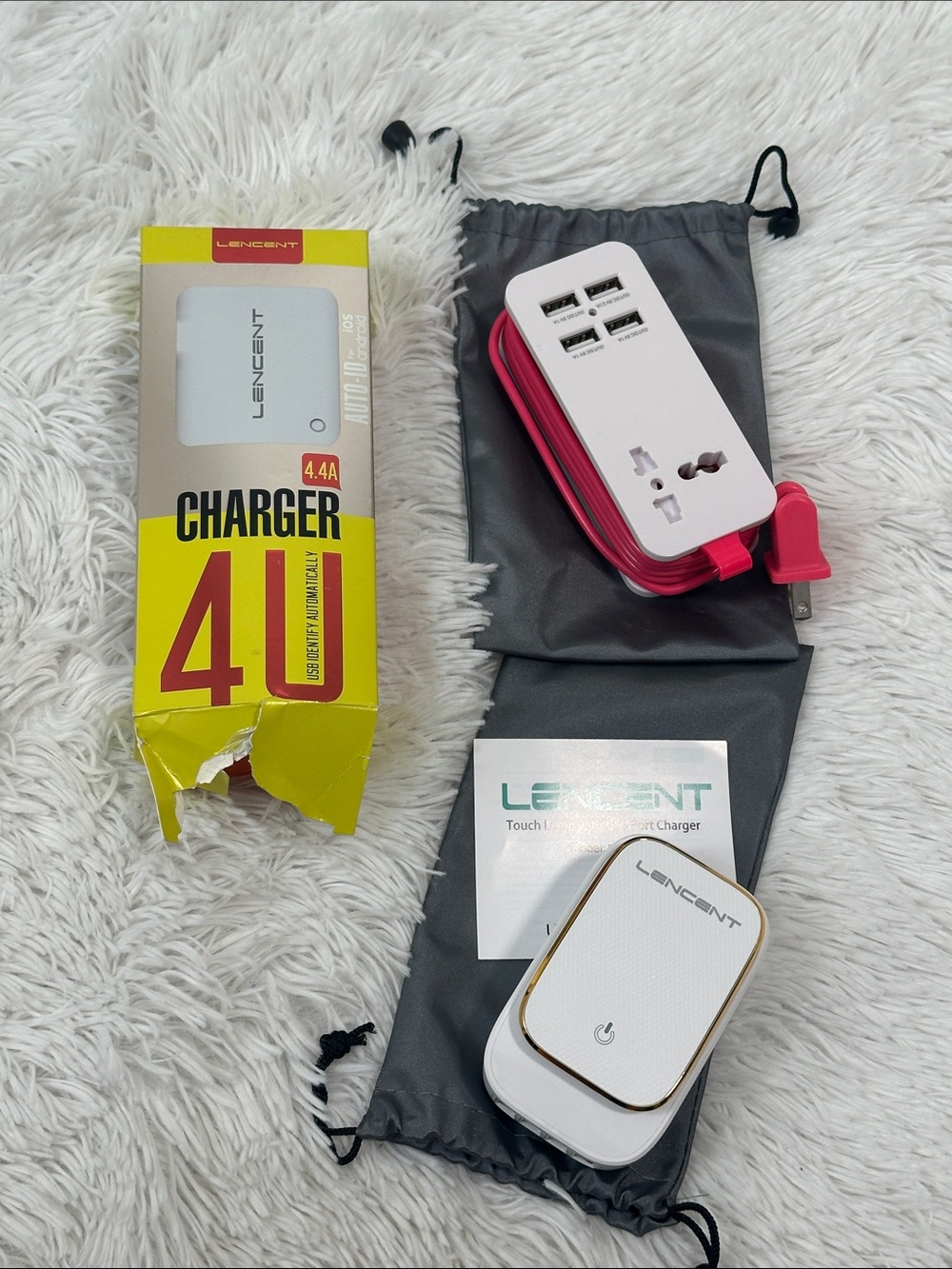 🦊 Lencent Travel Chargers & Touch Lamp